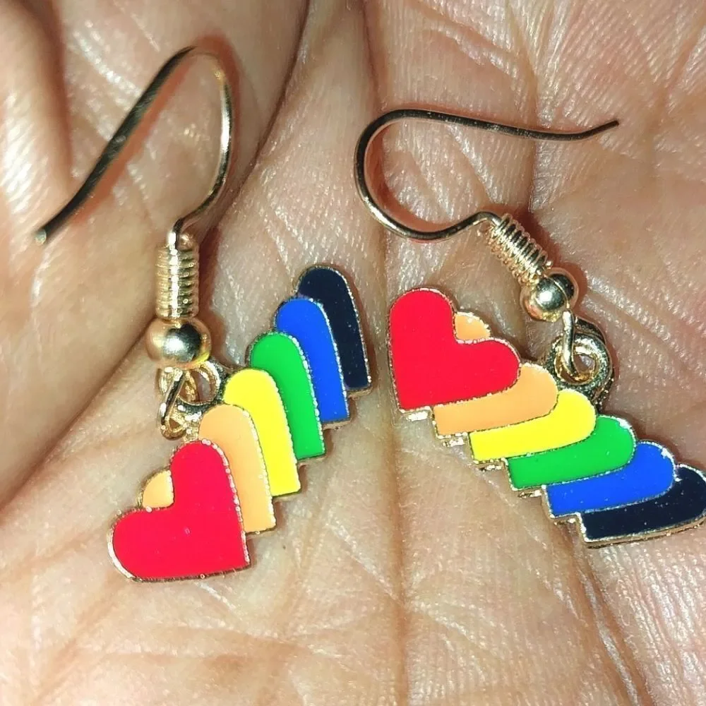 Super cute rainbow earrings